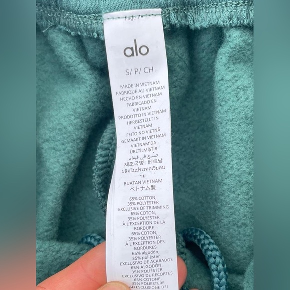 ALO Accolade Straight Leg Sweatpants color: Winter Ivy - Picture 2 of 8